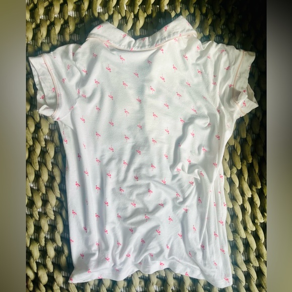 Eberjey White and Pink Flamingo Pajama Set - Picture 7 of 7